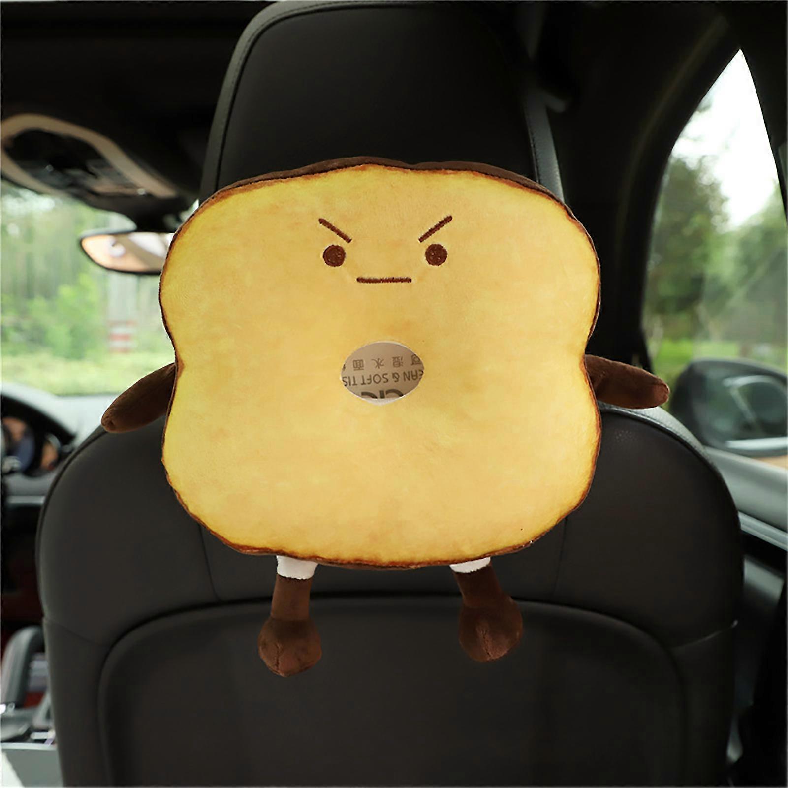 Cartoon Tissue Box PP Cotton Soft Creative Cute Multifunction Seat Back Paper Container for Car HomeBread