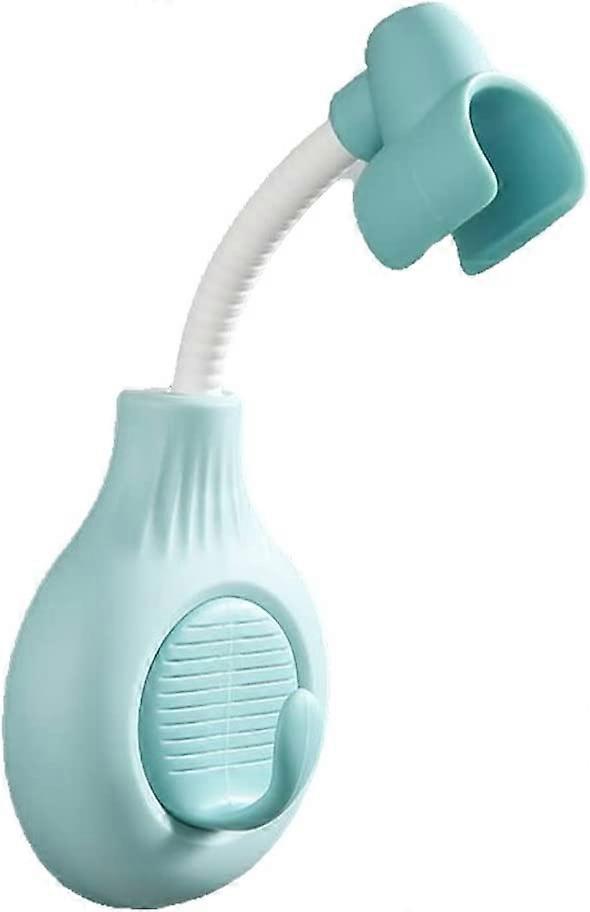 Bathroom Wall Mounted Shower Head Holder 360with Hook,Green