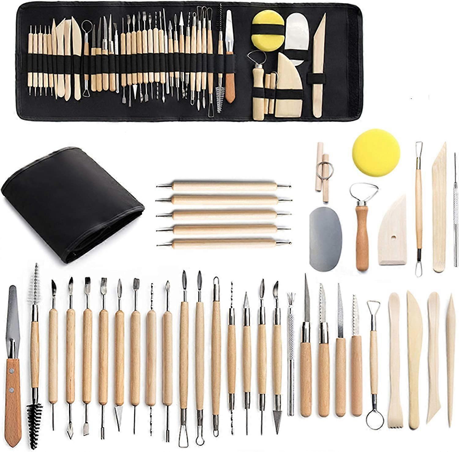 41Pcs Pottery Sculpting Tools Set, Polymer Clay Modeling Tools for Rock Painting, Modeling Dough, Embossing, Nail Art DIY
