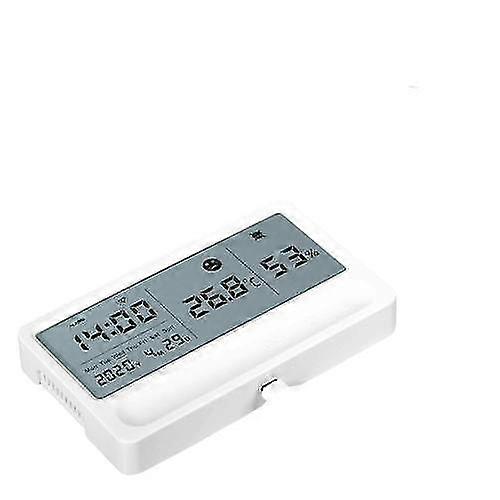 Lcd Indoor Digital Hygrometer Thermometer With Clock