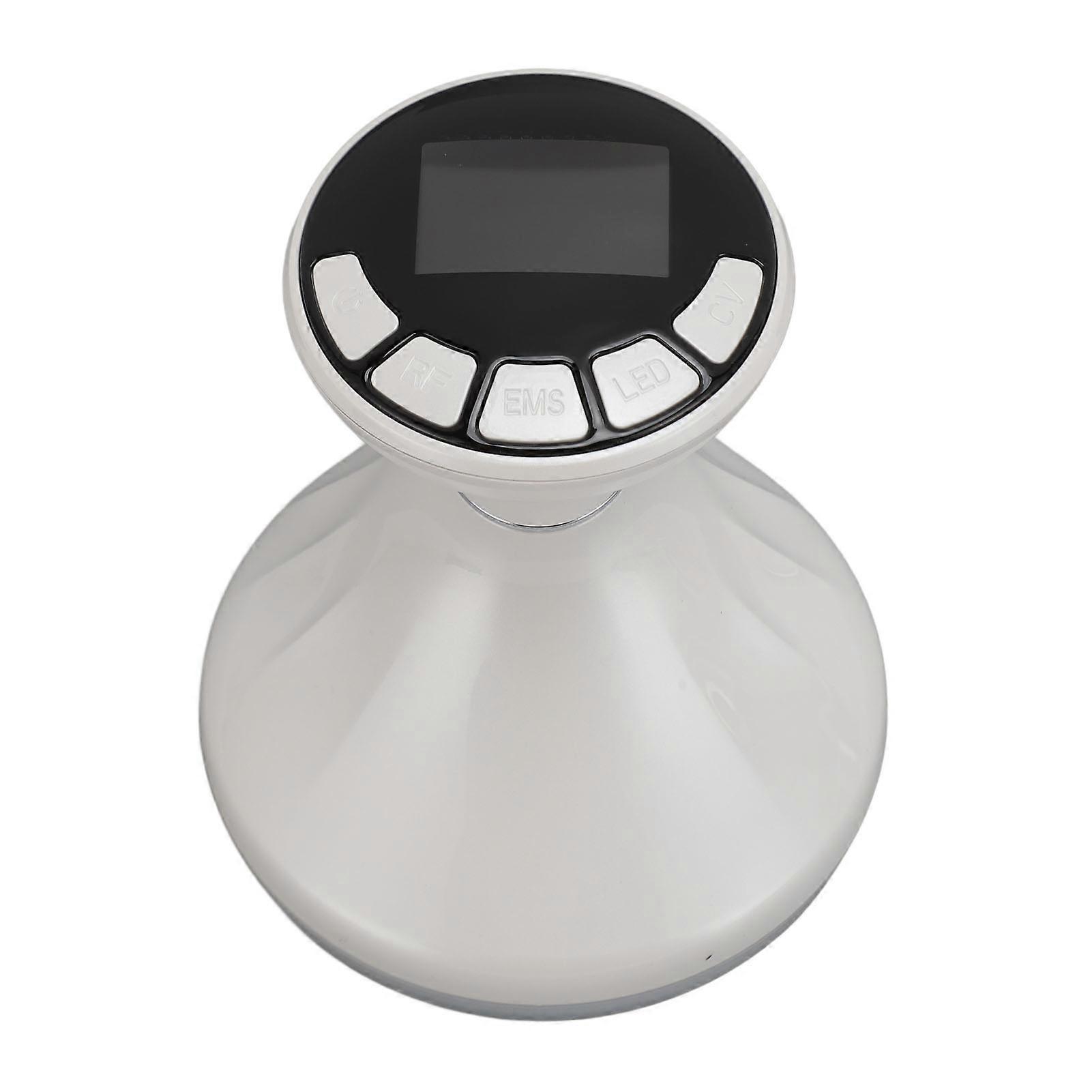 RF Body Slimming Massager Colorful Light Fat Burning Handheld Body Cellulite Remover for Home Pearly White