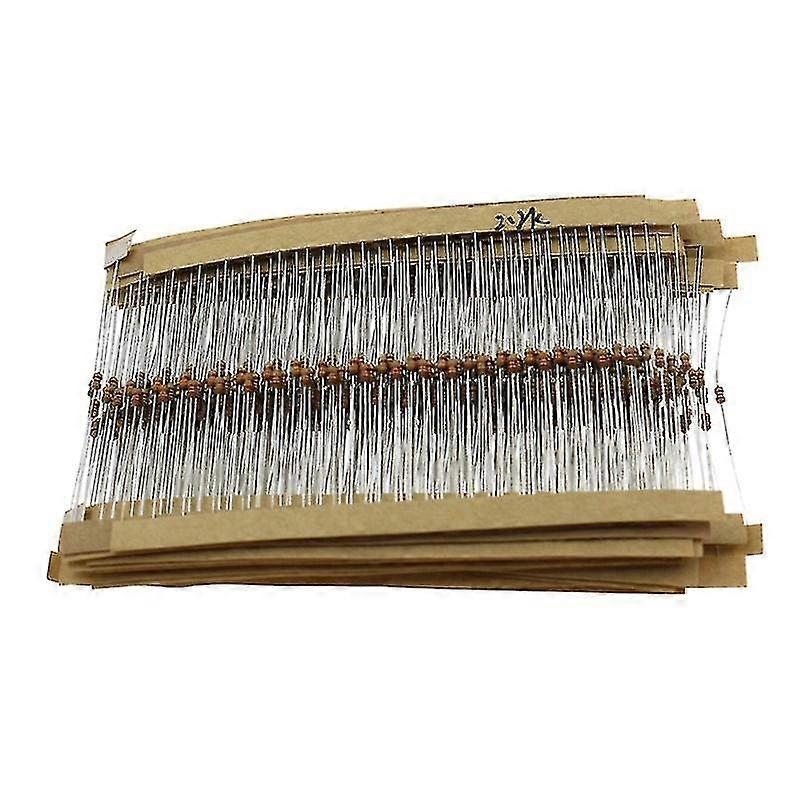Résistances 300pcs / 600pcs 1k 10k 100k 220ohm 1m 30 Types Set 1/6w Resistor Pack