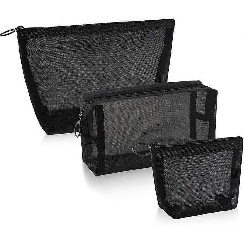 Transparent Mesh Makeup Case Organizer Storage Pouch Casual Zipper Toiletry Wash Bags Make Up Women Travel Cosmetic Bag
