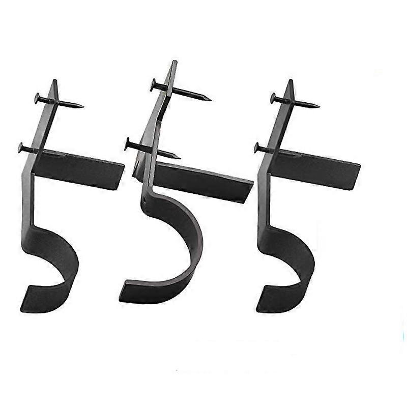 2PCS Single Hook Curtain Rod Holders Brackets Hangers Into Window Frame