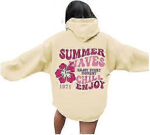 Pentru femei Roz Palm Puff Hanorac Preppy Femei Oversized Graphic Hoodie Manșon Lung Hanorace Hanorace