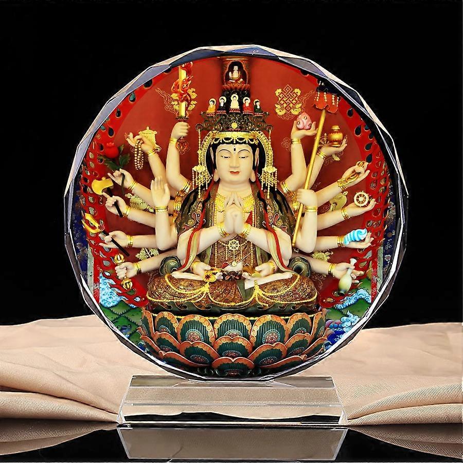 Pure hand drawing, zhunti Buddha mother, Bodhisattva Buddha statue, offering, supplies, crystal decorations, craft products