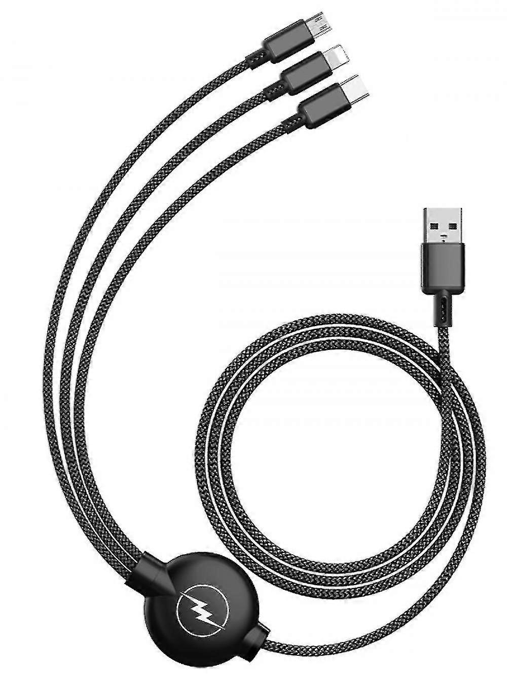 Multi Charging Cable, Upworld Usb Cable 3.2ft 3 In 1 Premium Nylon Braided Multiple Usb Fast Charging Cords Type