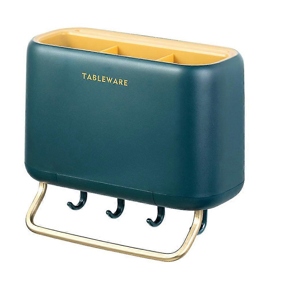 1pc Wall-mounted Multifunctional Chopstick Barrel Chopstick Case blue