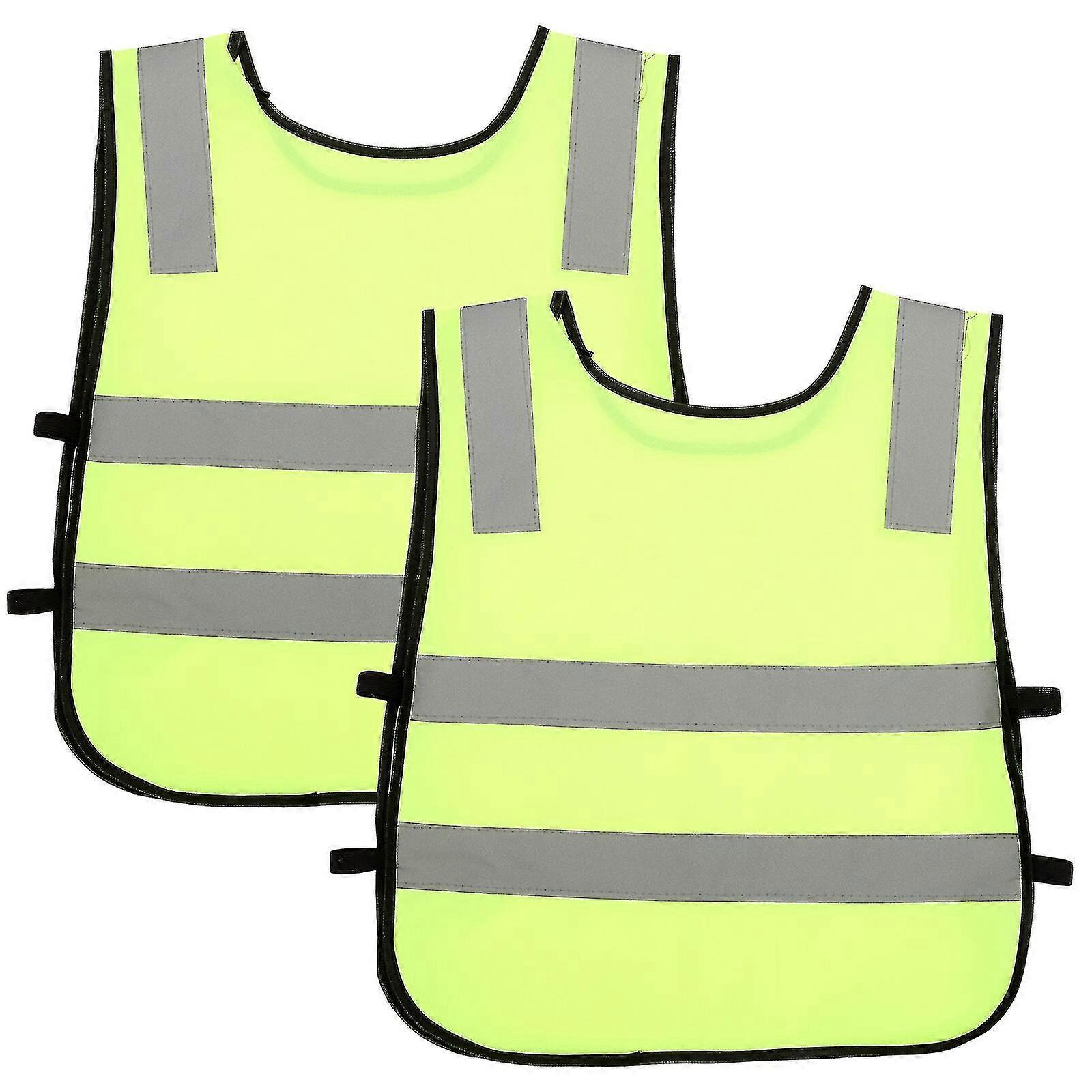 2pcs Reflective Warning Vest - High Visibility Working Vest for Kids