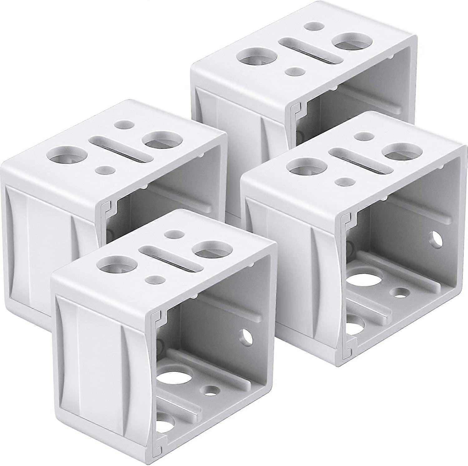 1 Inch Blind Brackets White Profile Box Mounting Bracket Window Blinds Headrail Bracket (4)