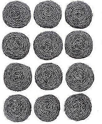 مطبخ سومو طقم كشاف إسفنج ستانلس ستيل - عبوة من 12 - أجهزة تنقية كبيرة من الستانلس ستيل - وسادات تمشيط معدنية - أداة تنظيف المطبخ