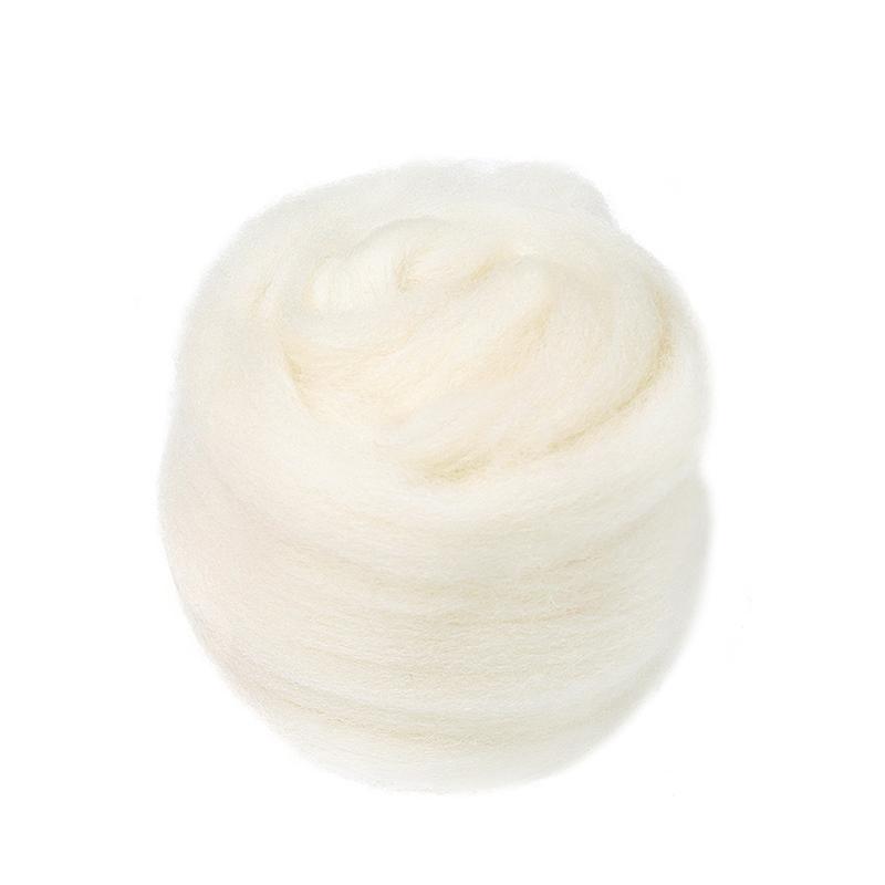 Fenrry 48 Colors 5g10g20g50g Wool Felt Fibre Soft Roving Wool Fibre DIY Craft Needle Felting Materials Tool for Beginner