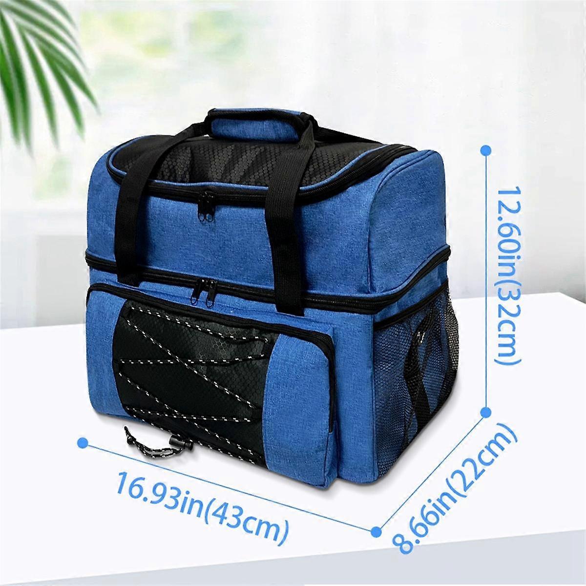 Bag Bowling Tote Bag Holder with Padded Compartments Extra Space for 1 Single Pair of Bowling,C