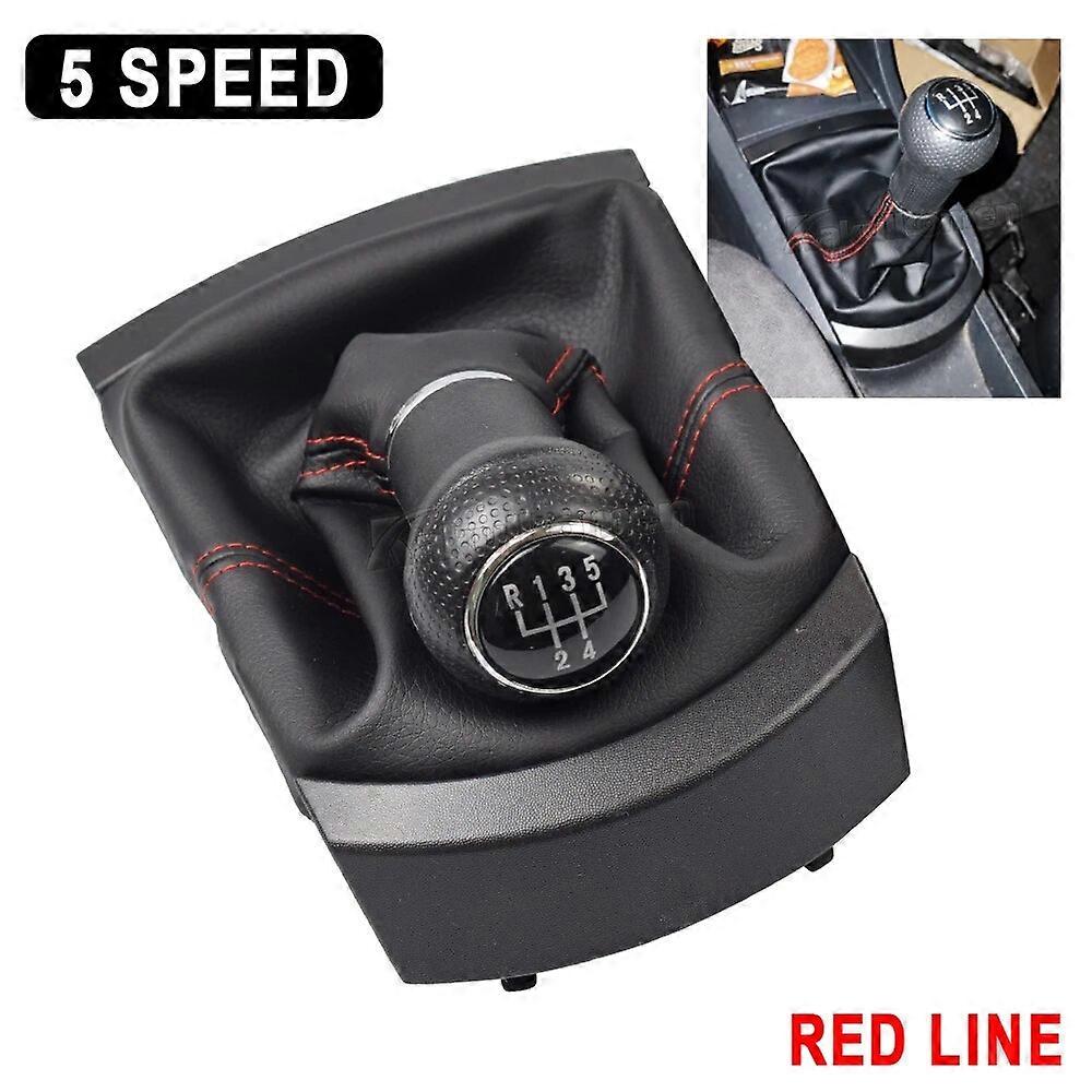 High Quality 5 Speed Manual Gear Stick Shift Knob With Leather Boot For SEAT Ibiza 2002 2003 2004 2005 2006 2007 2008 2009 2010