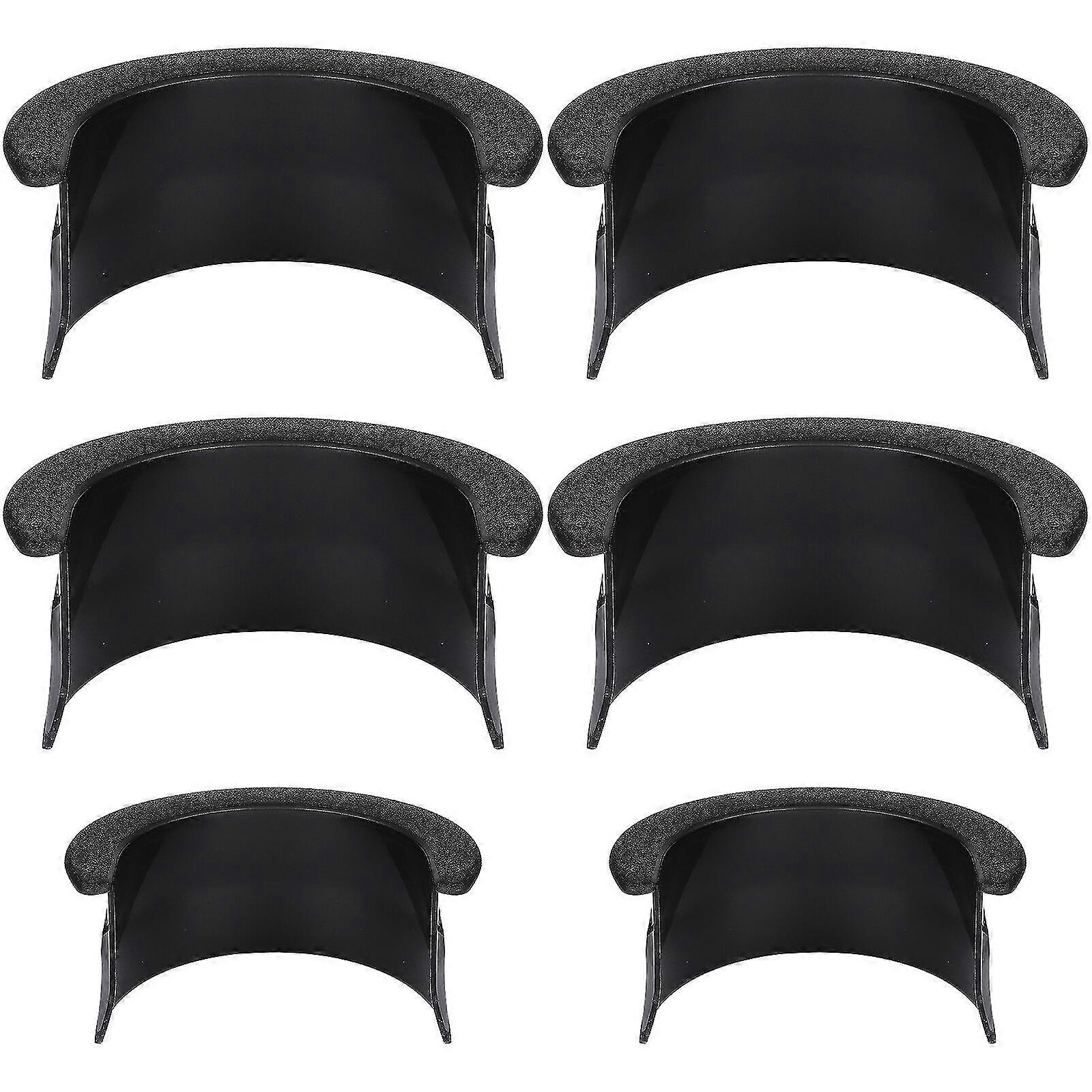 6pcs Plastic Billiards Table Pocket Liner For Pool Table Bar Home 4 Corner 2 Side Black