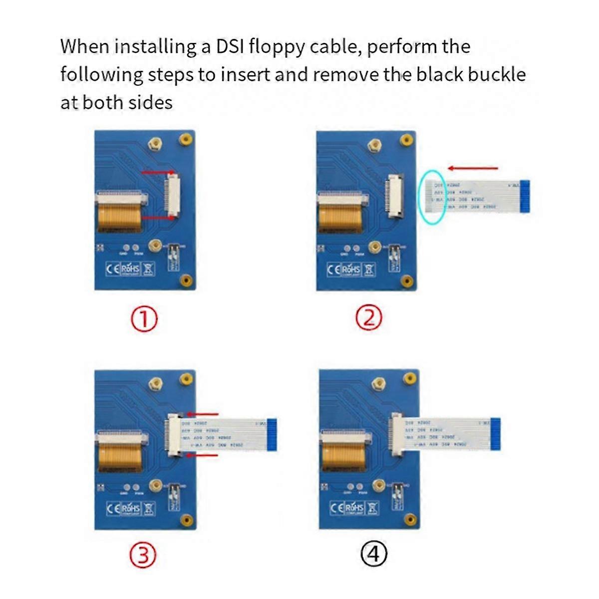 7 Inch Capacitive Touch Screen for 5/4B/3B+ 800x480 IPS Display Drive-Free Cable with Standard Monitor