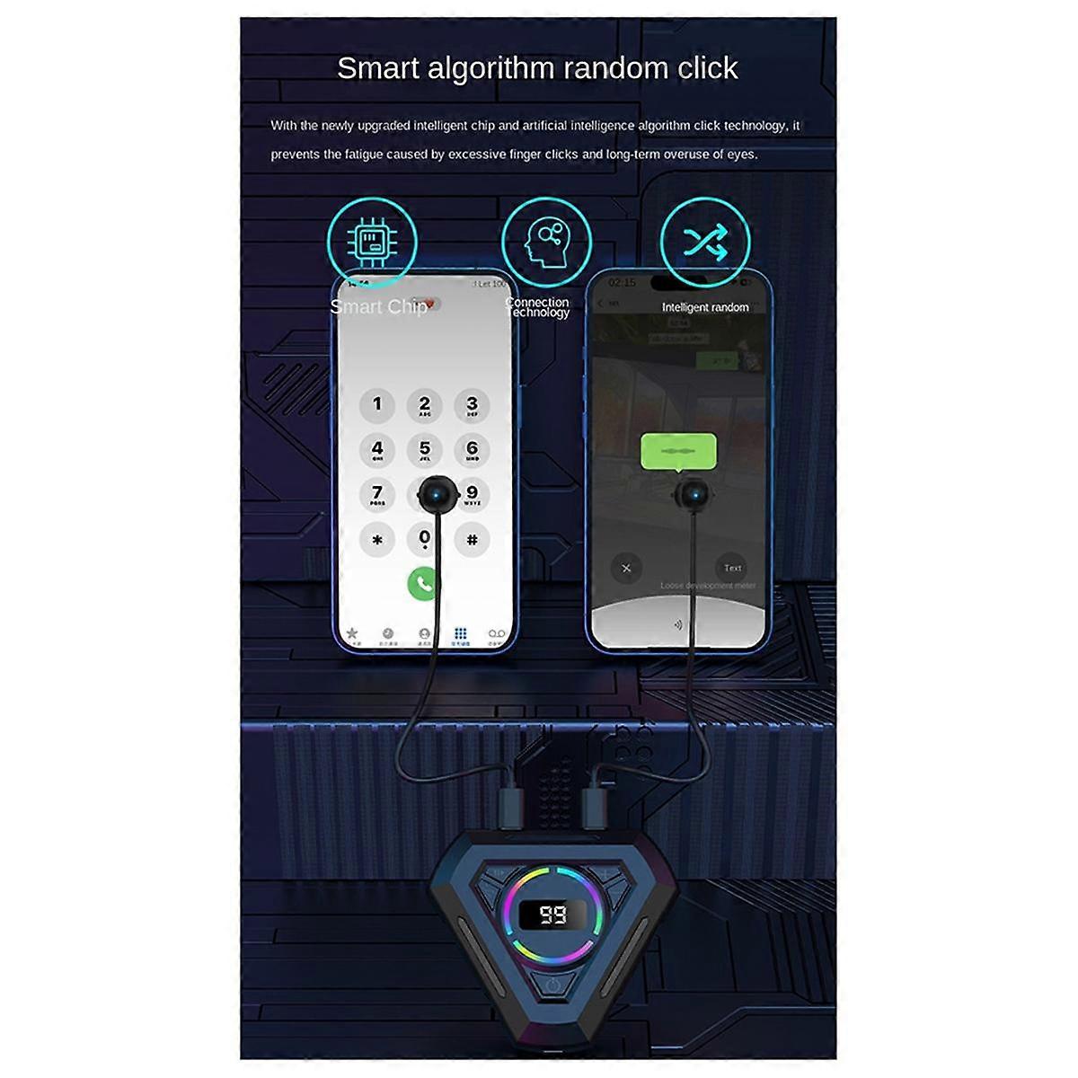 Screen Auto Clicker Phone Auto Clicker Adjustable Connection Physical Simulation Finger Click Device 1 Machine 6 Head