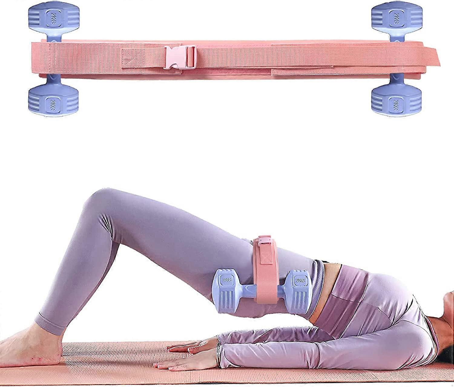 Hip Thrust Belt, Booty Belt for Hip Thrust Use with Dumbbells Kettlebells Plates, Non-Slip Hip Thrust Belt Pad