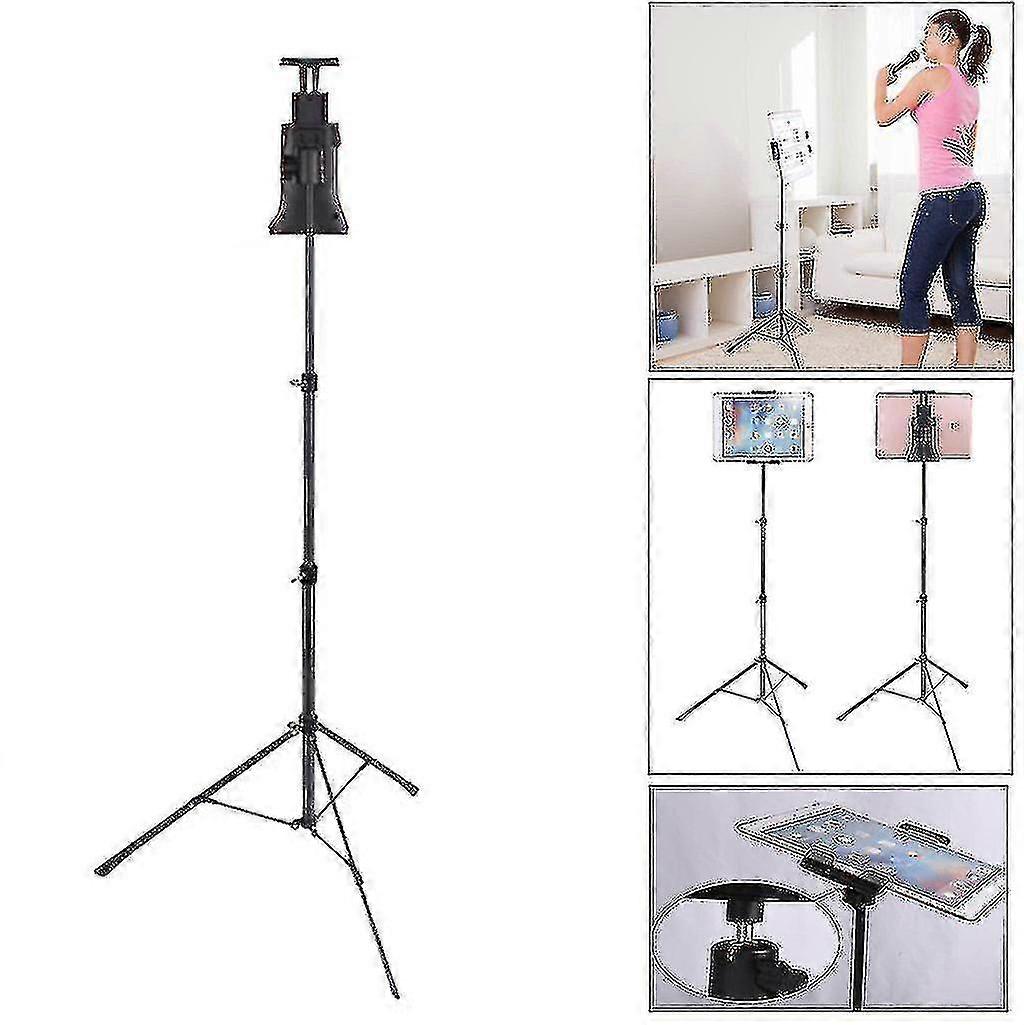 Height Adjustable Phone Tablet Floor Stand Tripod Stand Foldable 360 Rotating#d778950