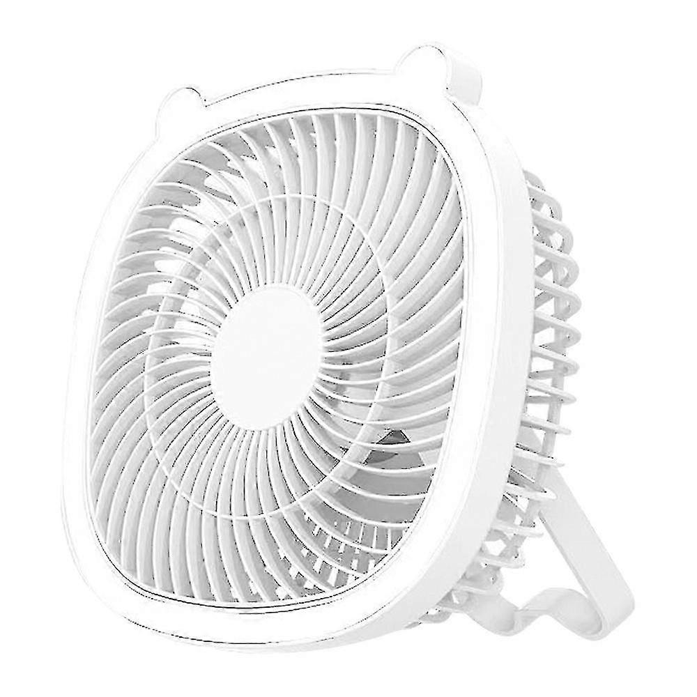 Rechargeable Camping Fan With Led Lantern - Portable Fan On For Outdoor Tent