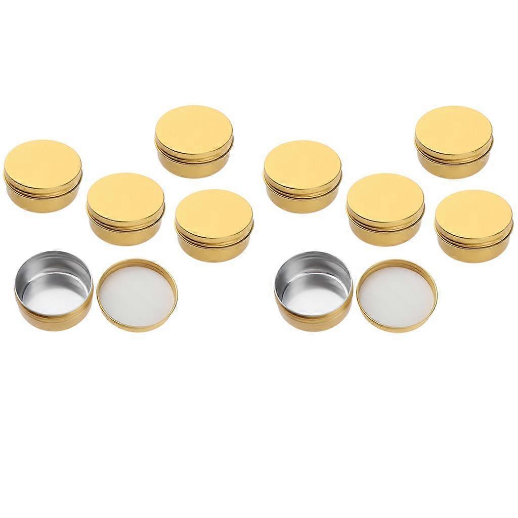 10pcs Empty Makeup Aluminium Pot Jar Tin Lip Balm Container Case Box 100ml