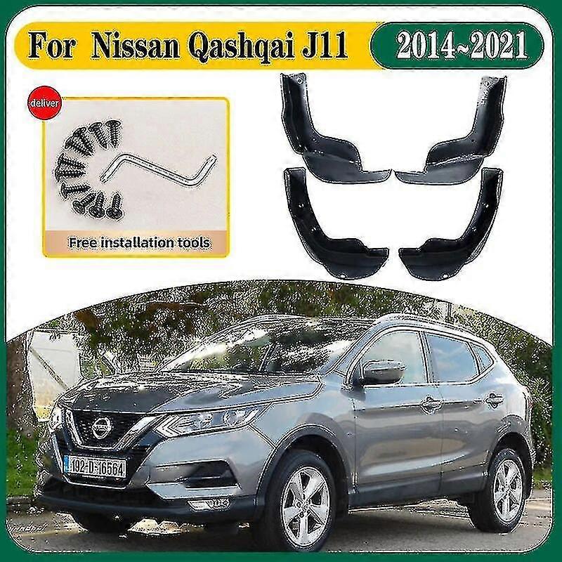 واقيات الطين للسيارة لنيسان كاشكاي J11 روغ سبورت 2014 ~ 2022 سيارة Mudflap سبلاش جارد الجبهة الخلفية الحاجز اكسسوارات السيارات اللوحات الطين