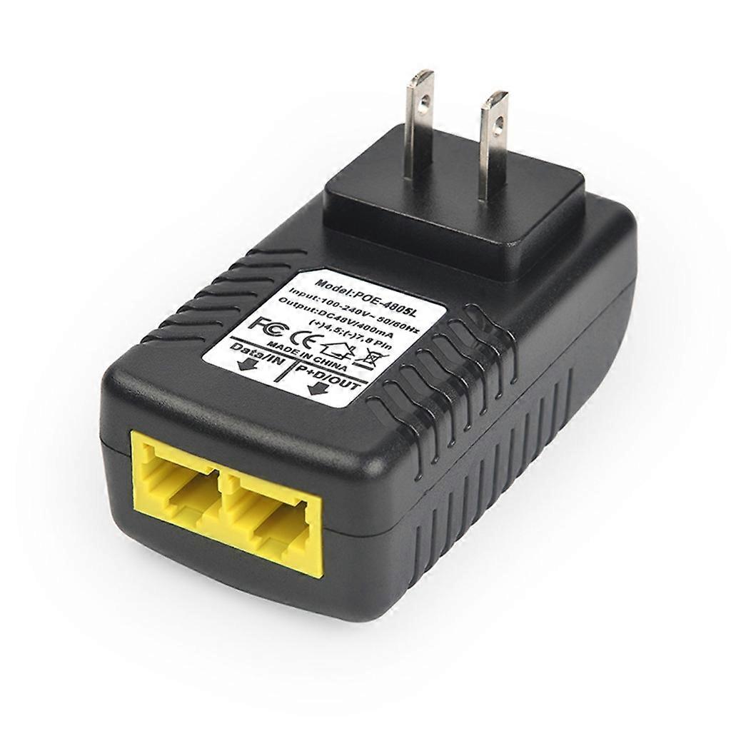 Network Universal 48V Wall Plugs POE Injector 20Watts Maximum Input Power