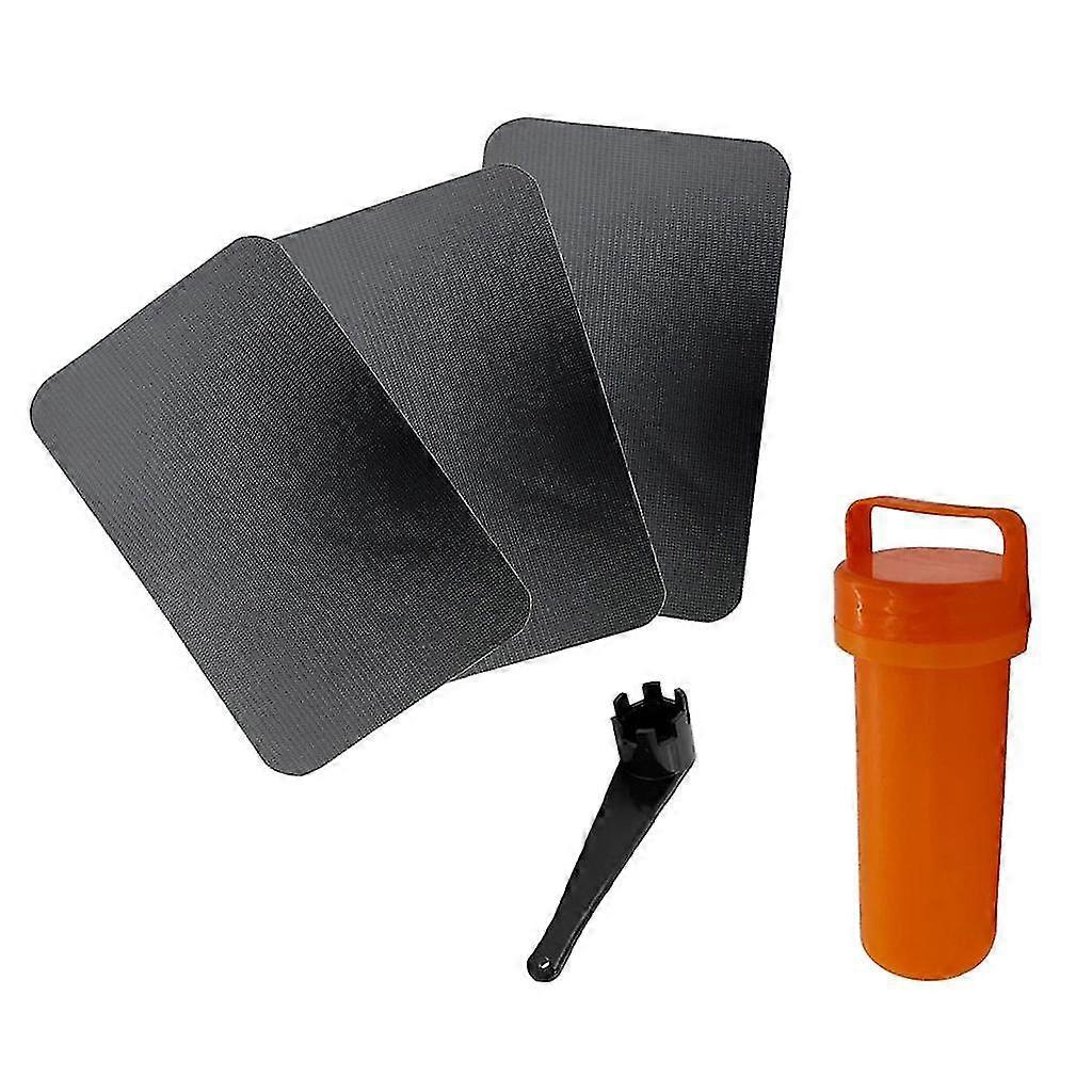 Inflatable Boat Kayak Repair Kit Pvc Patch Valve Wrench Container Bucket