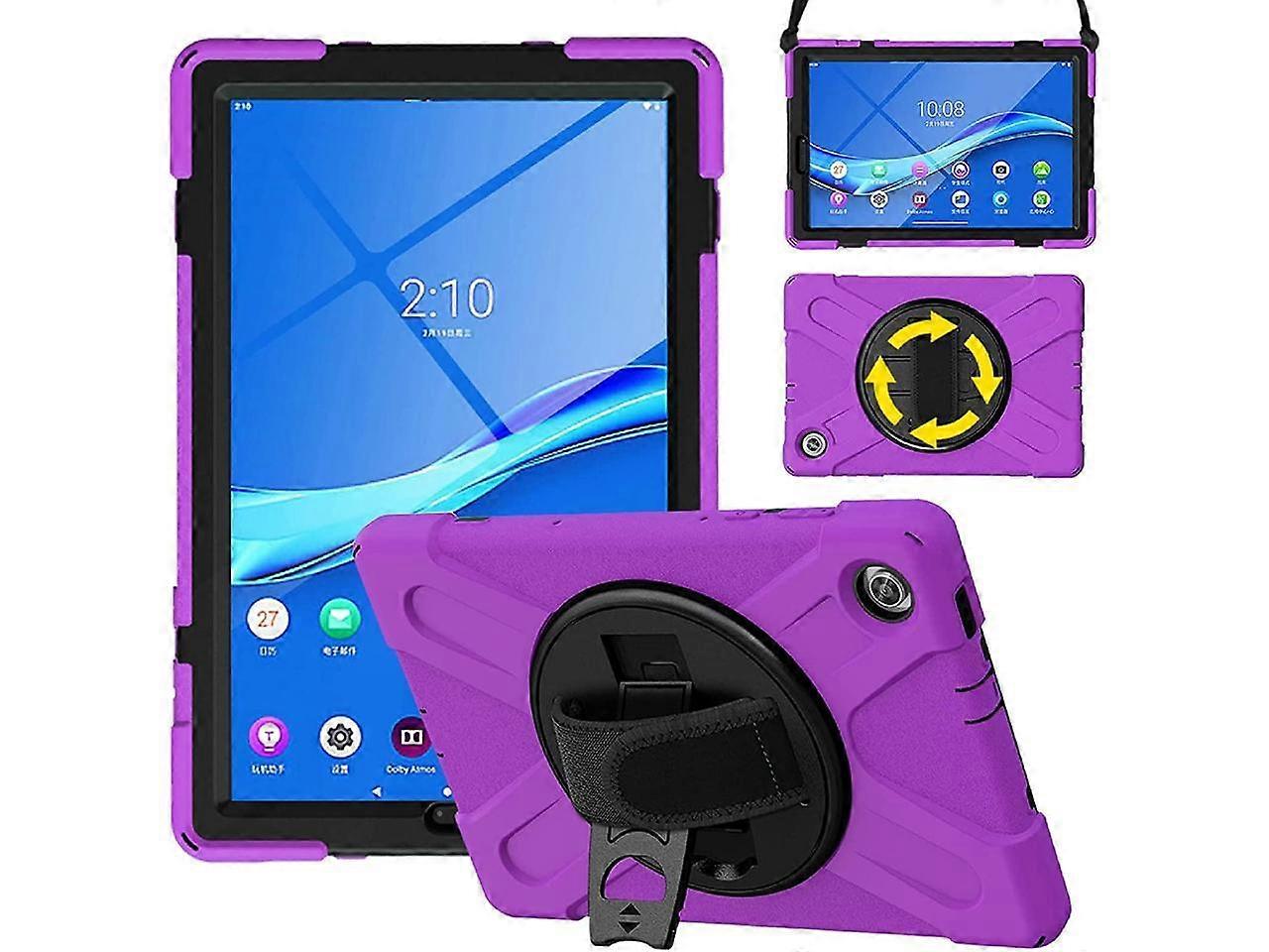 Case for Lenovo Tab M10 HD 2nd Generation 2020 10.1 Inch TB-X306F / TB-X306X Shoockproof Cover with Hand Strap Kickstand Shoulder Belt