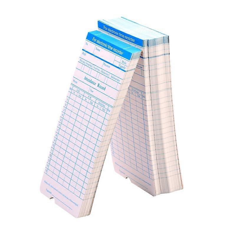 90pcs / حزمة بطاقات الوقت بطاقات الوقت الشهرية 2-الجانبين 18 * 8.4cm لمسجل وقت حضور الموظف على مدار الساعة