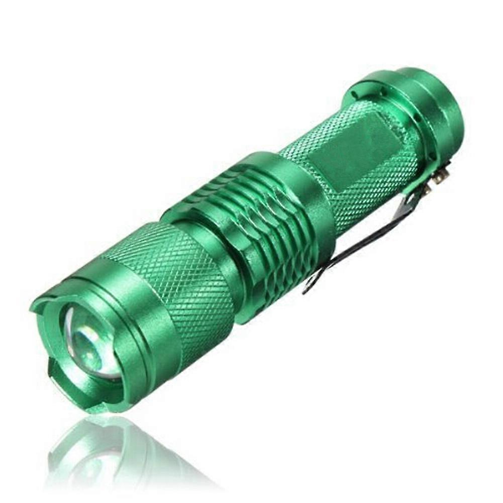 3 Modes LED Torch Torch Tactical Light Adjustable Focus Zoom Light green