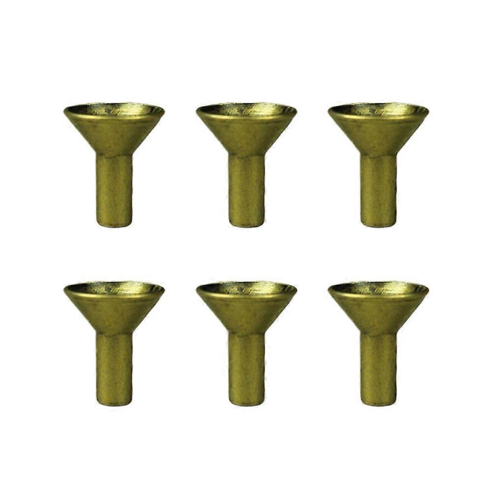 6 Pcs Creative Metal Filter Shape Censer Holders Retro Cucurbit Core Incense Stick Rack for Backflow Burner (Large Size)