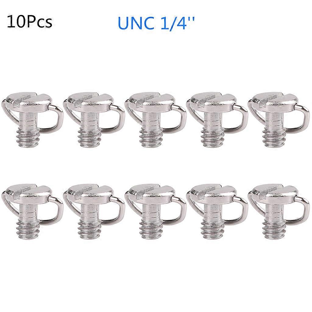10pcs 1/4 camera screw for quick release plate 1/4 inch Folding D-Ring Adapter Tripod Monopod Quick Release Plate Camera