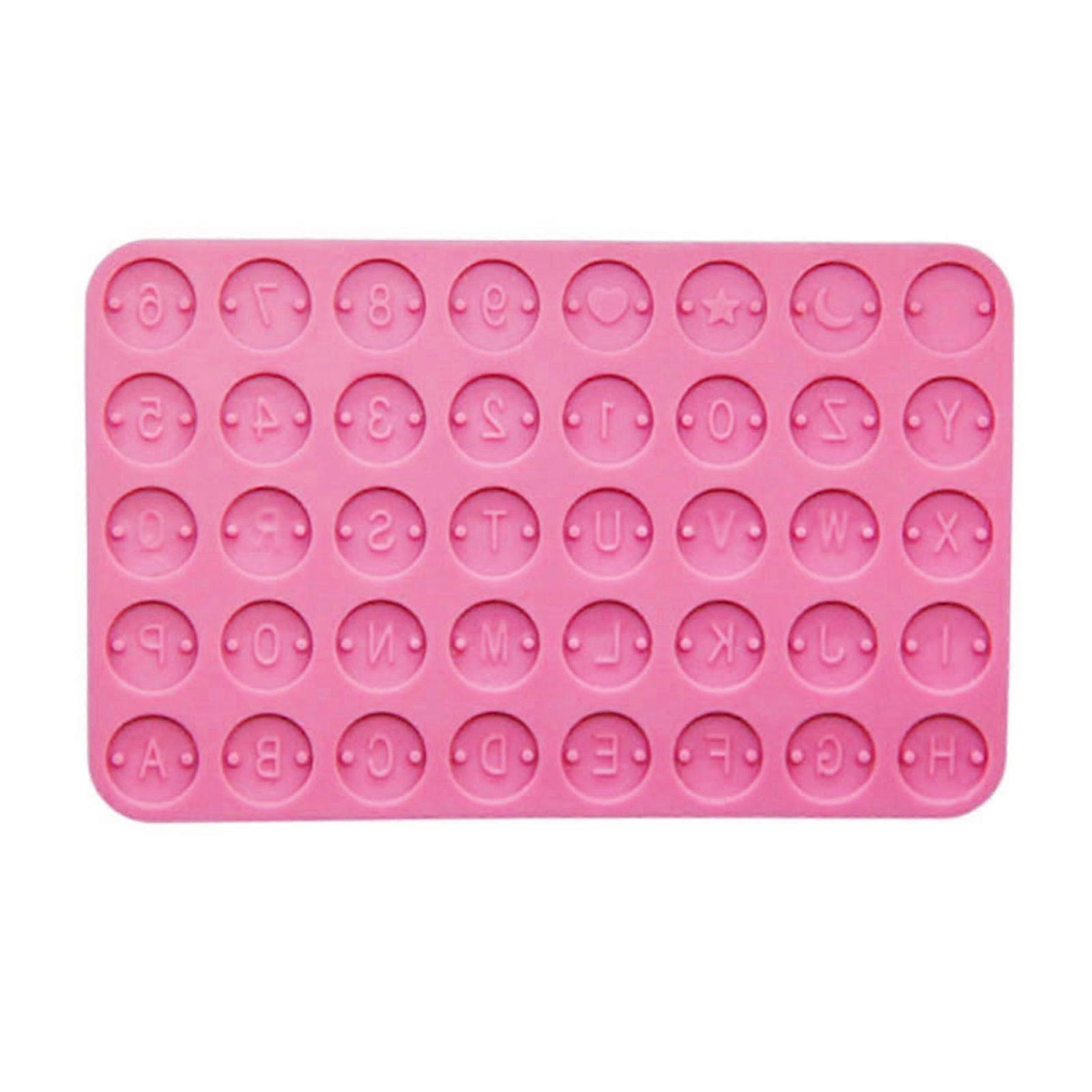 Silicone Keychain Molds Round Letter Keychain Resin Epoxy Mold Casting