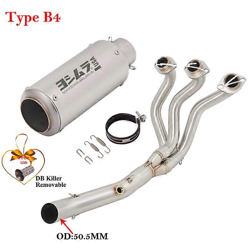 Sistema de Escape completo para motocicleta, tubo de enlace delantero modificado, DB Killer, para Yamaha MT-09, FJ09, MT09, TRACER 900, GT 2015-2021