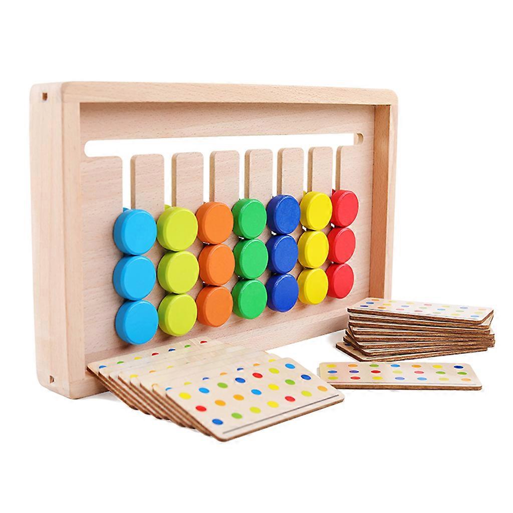 Preschool Learning Toys Slide Puzzle Color Sorting Matching Game Educational