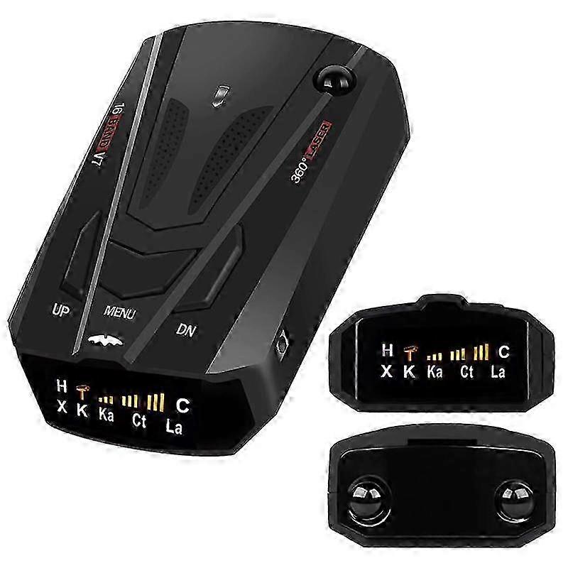 Detector radar auto cu solicitare de viteză vocală, detectare 360, sistem de alarmă a vitezei vehiculului, afișaj LED, mod oraș / autostradă