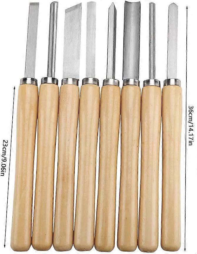8pcs HSS Wood Lathe Chisel Set Wood Turning Chisel Set Woodturning Tools for Hardwood Turning