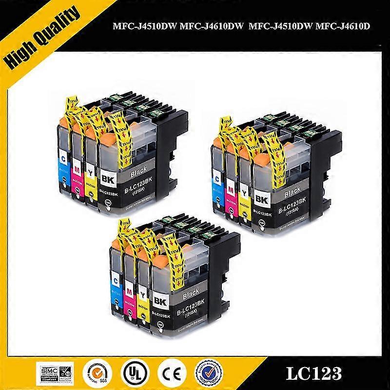 high qualityLc123 Ink Cartridge Compatible For Brother Mfc-j4510dw Mfc-j4610dw Mfc-j4410dw J4710dw Printer Ink Cartridge Lc 123
