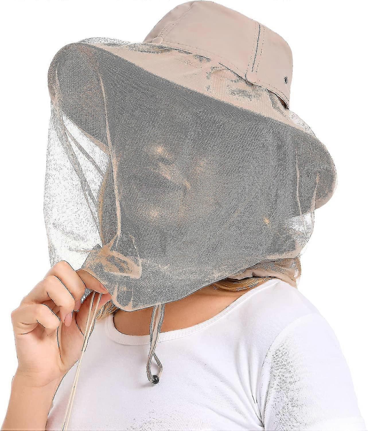 Mosquito Net Hat - Bug Cap Upf 50+ Sun Protection With Hidden Netting Outdoors For Women And Men