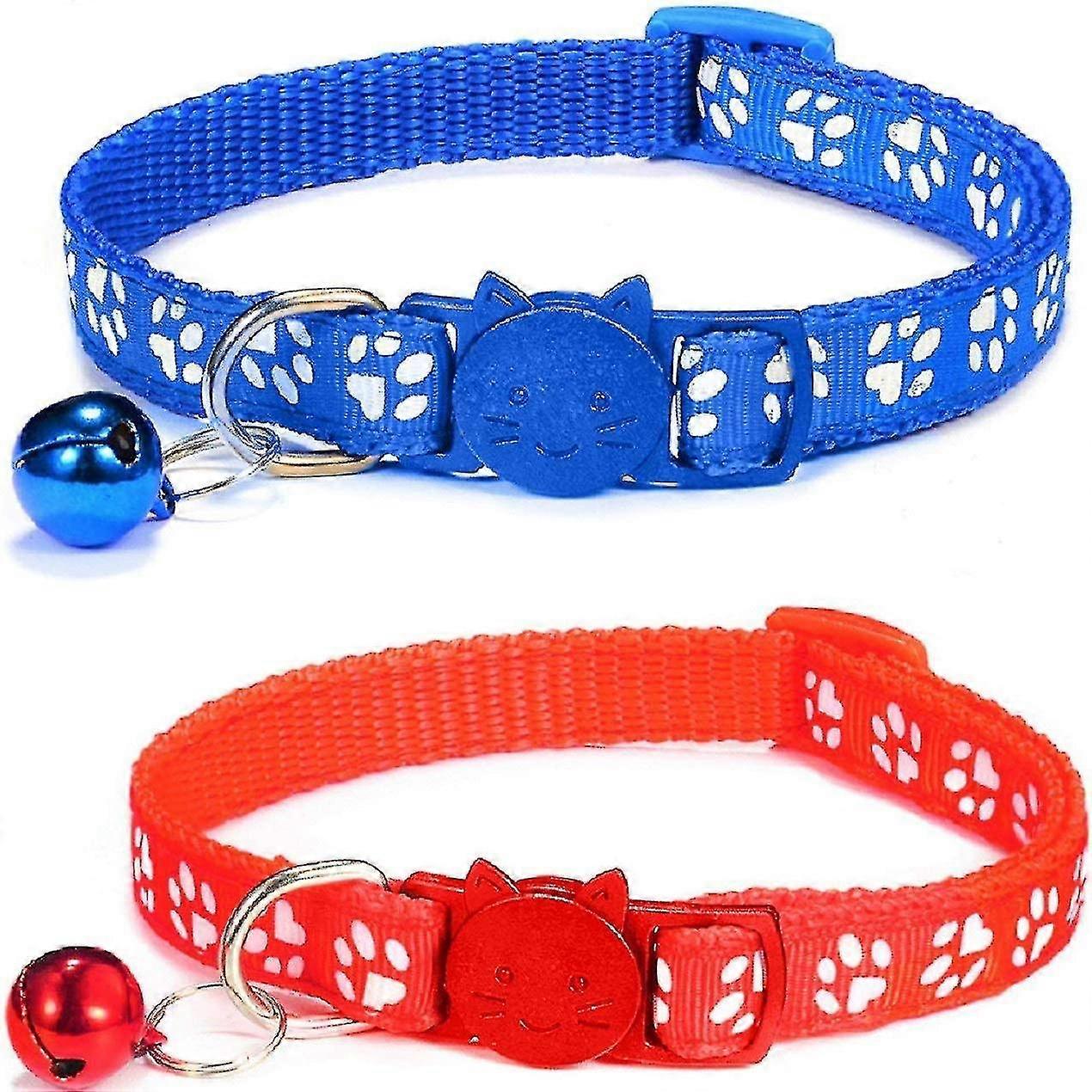 2 X Cat Collar With Bell, Adjustable