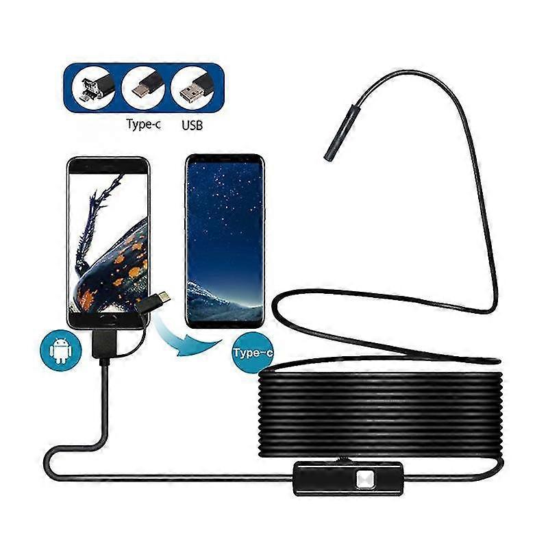 8mm 3in1 Typec Usb Android Mobile Phone Endoscopic Instrument Cord (1.5m)
