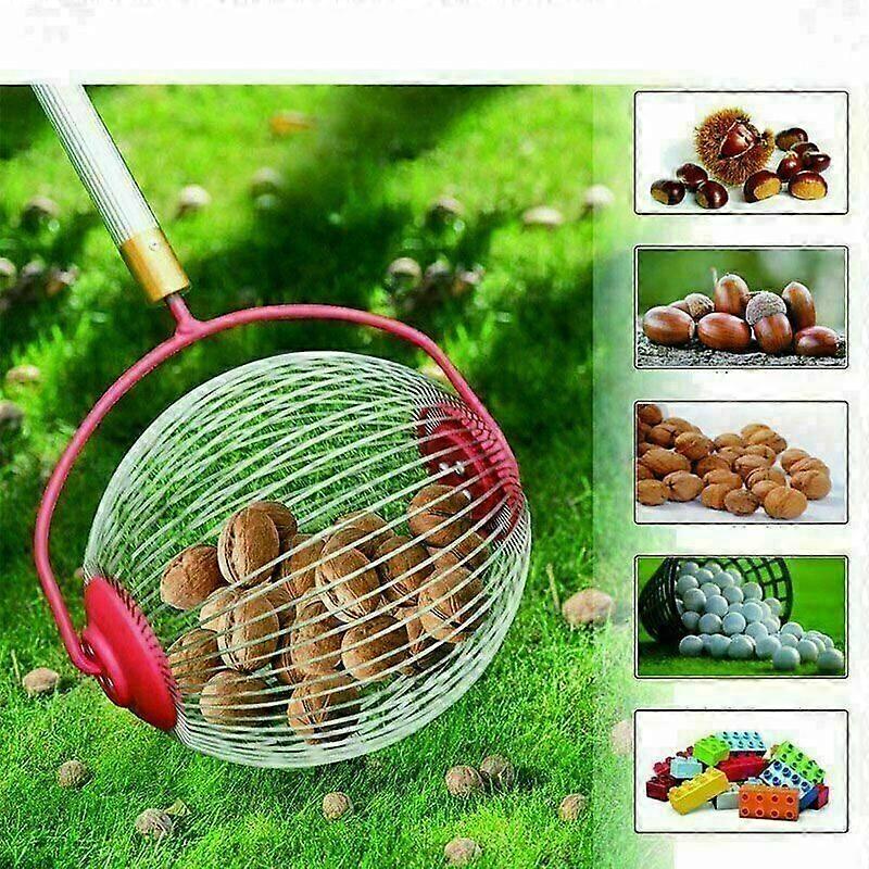 Winter promotion,Nut Picker Roller Chestnut Picker Roller With Telescopic Rod Roller Collector Collection Basket - Smallest Fruit Picker Machine For N
