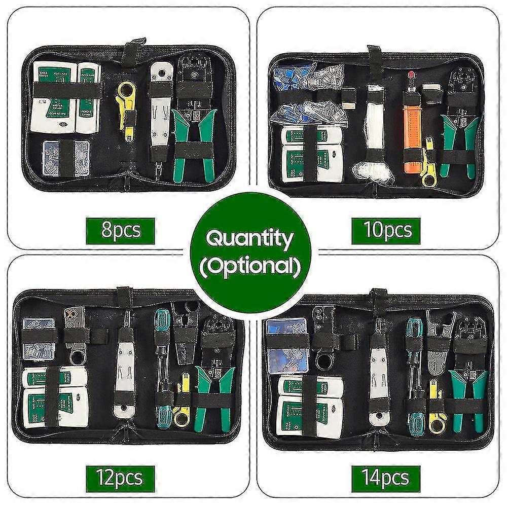 Naiwang Network Cable Tester Kit Network Wire Strippersamp;cable Testeramp;stripping Wire Cutteramp;modular Plug With Storage Pouch