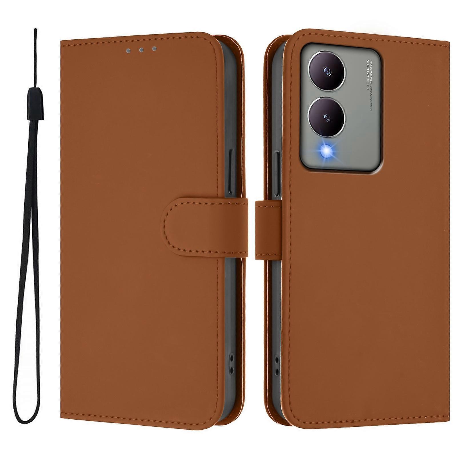 Solid Color PU Case For vivo Y17S 4G Global