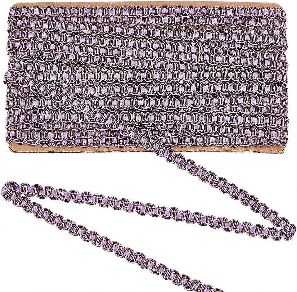 13 Yards Gimp Braid Trim Purple S Woven Braid Trim 3/8 inch Basic Trim Decorative Gimp Braid Sewing Polyester Handcraft Gimp Trim for Curtain Slipcove