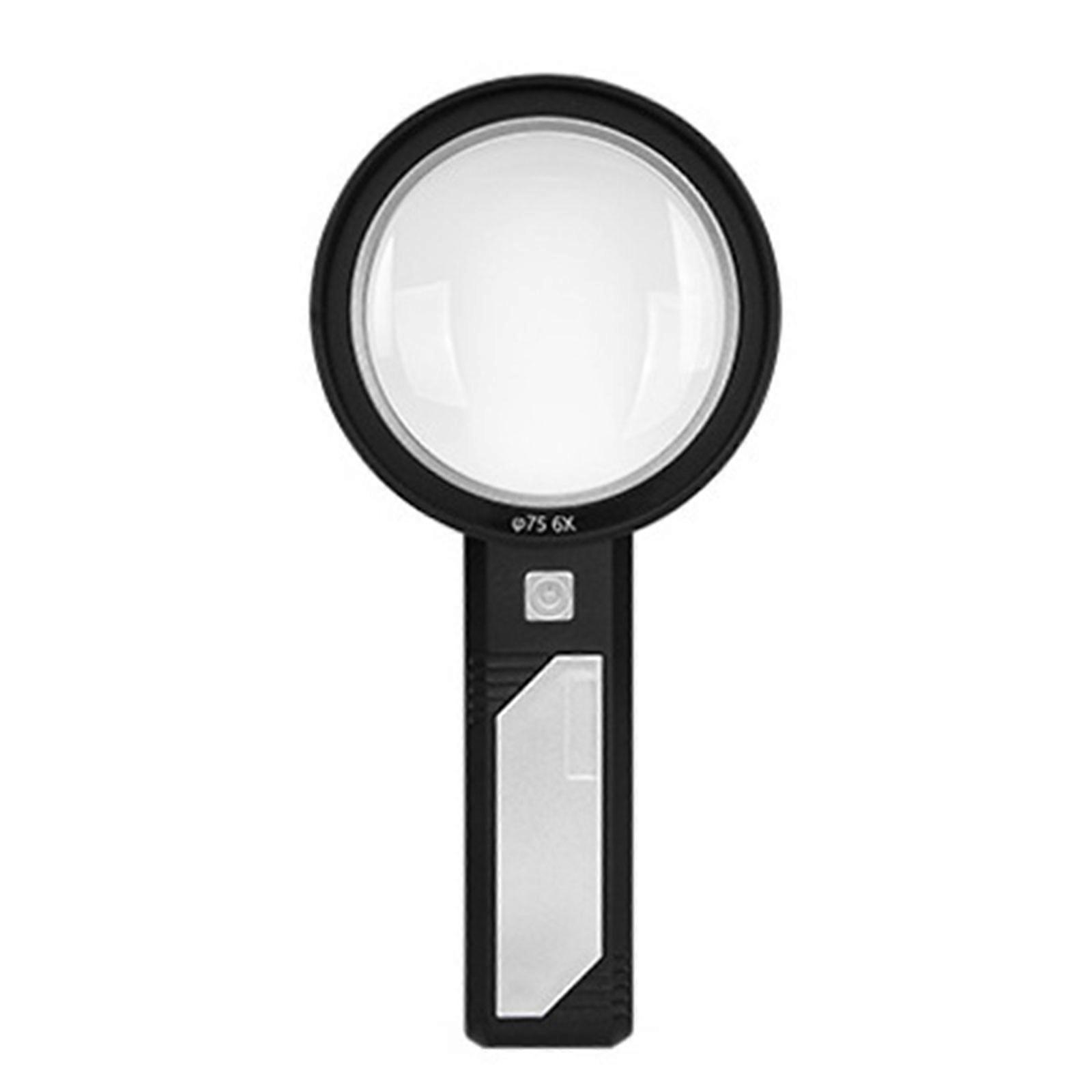 Handheld Illuminated Magnifier 6 LED+ 2 UV Microscope Magnifying Glass 3 Types