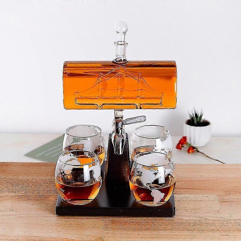 glass whiskey container creatives sailing decanter shape whisky