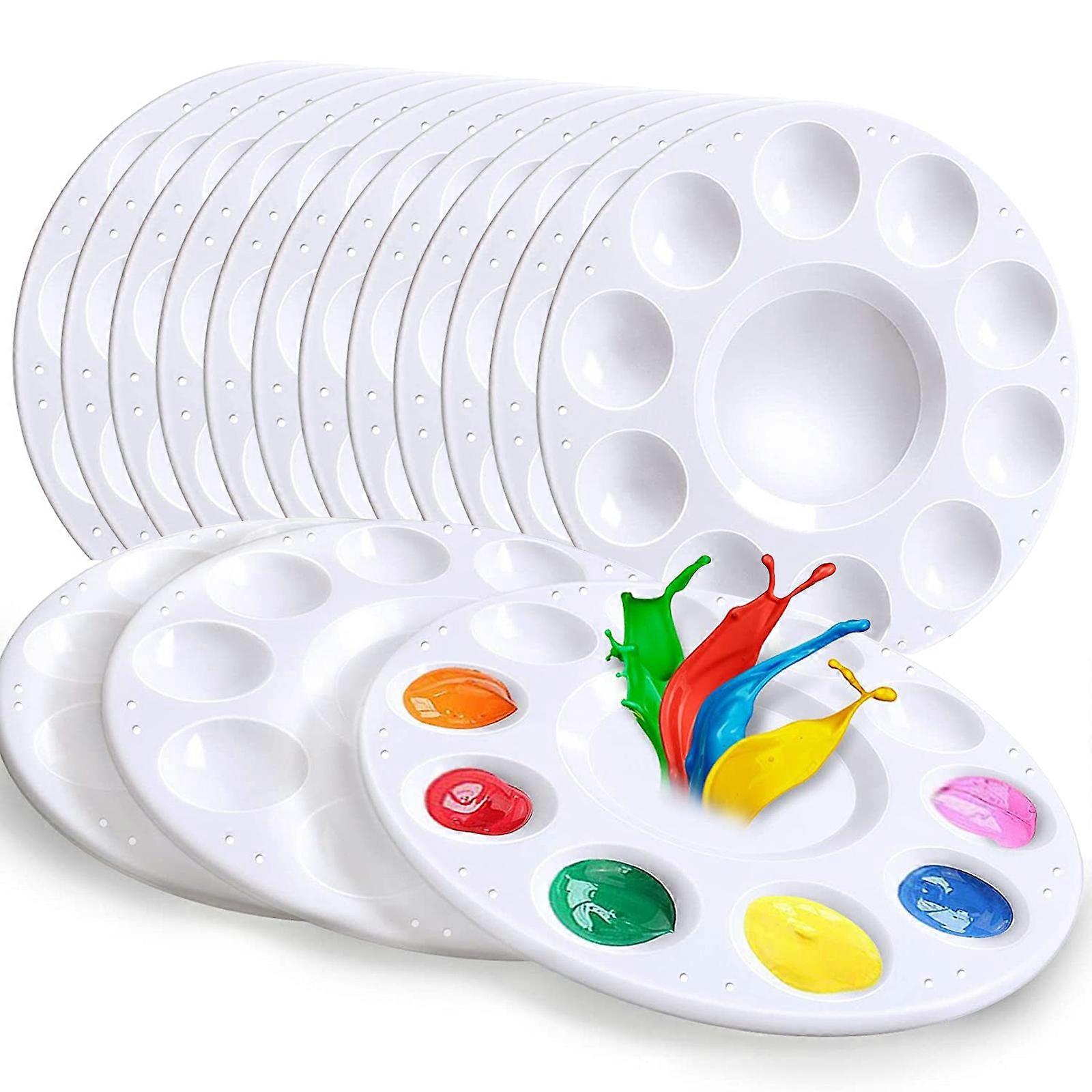 15pcs circular color palette - white