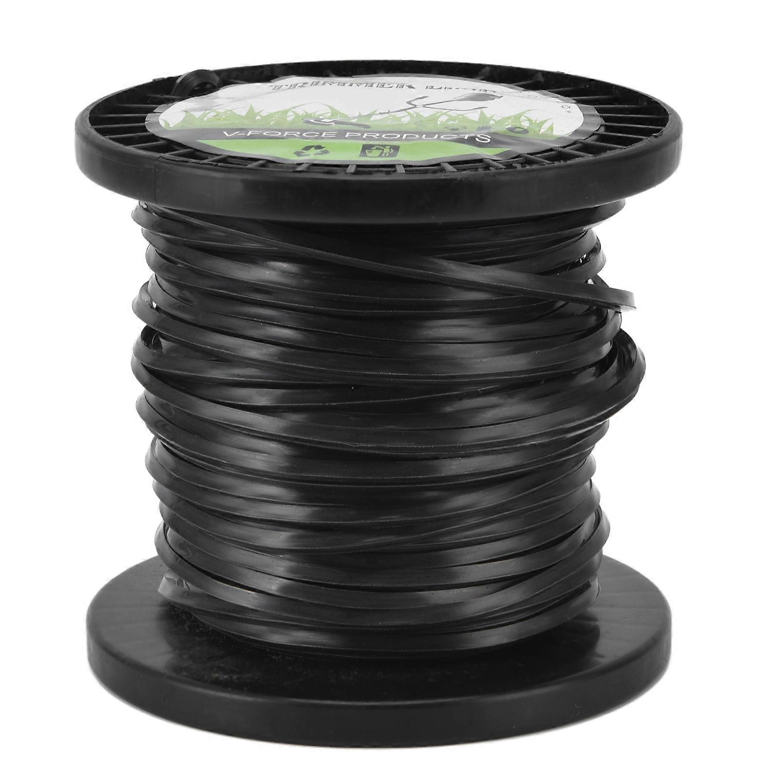 3.3mm String Trimmer Line High Cutting Efficiency Low Noise Quadrate Black Trimmer Line for Most Lawn Mowers Farm 30m